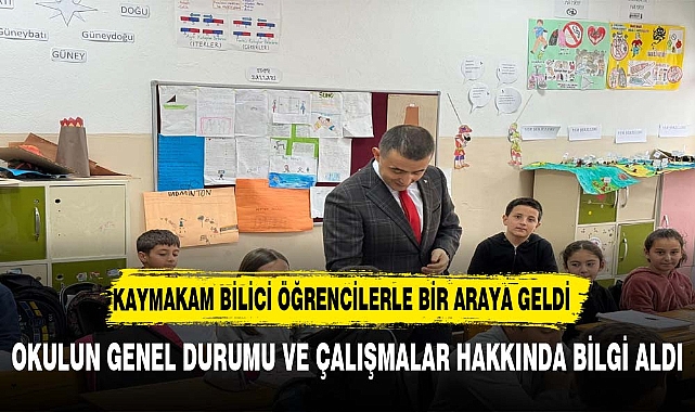 Kaymakam Bilici Şükrü Mola İlkokulu öğrencileri ile bir araya geldi
