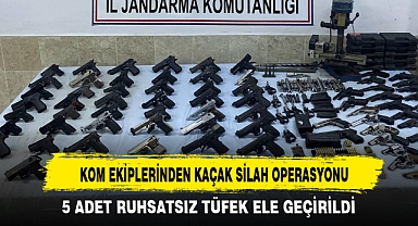 KOM EKİPLERİNDEN KAÇAK SİLAH OPERASYONU