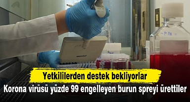 Korona virüsü yüzde 99 engelleyen burun spreyi ürettiler