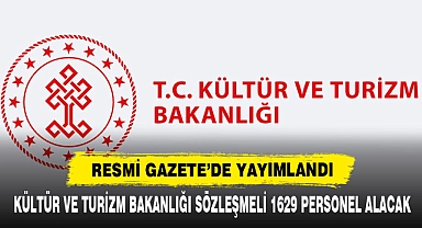 Kültür Ve Turizm Bakanlığı Sözleşmeli 1629 Personel Alacak