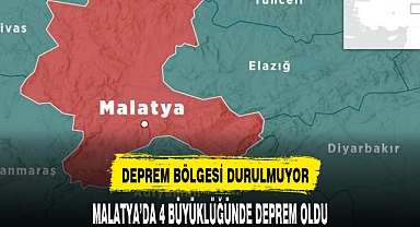 MALATYA'DA 4 BÜYÜKLÜĞÜNDE DEPREM OLDU