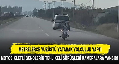 METRELERCE YÜZÜSTÜ YATARAK YOLCULUK YAPTI