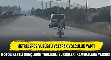 METRELERCE YÜZÜSTÜ YATARAK YOLCULUK YAPTI