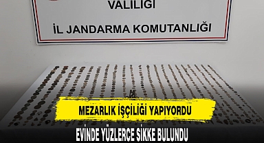 Mezarlık işçisinin evinden yüzlerce tarihi sikke çıktı