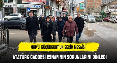 MHP'li Küçükkurt Atatürk Caddesi Esnafıyla Bir Araya Geldi