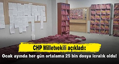 Ocak ayında her gün ortalama 25 bin dosya icralık oldu!