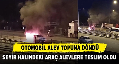 Otomobil Alev Topuna Döndü