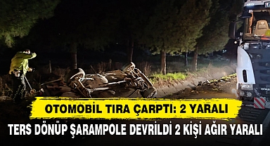 Otomobil Tıra Çarptı: 2 Yaralı