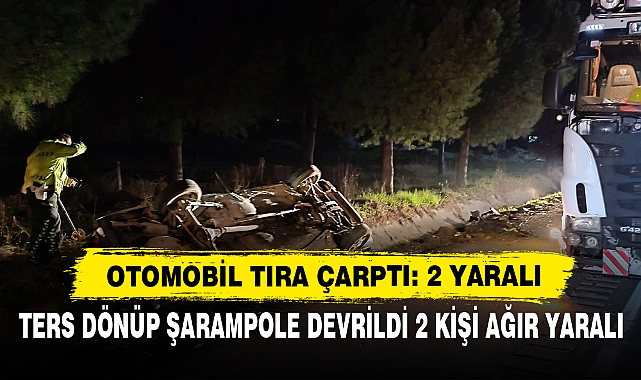 Otomobil Tıra Çarptı: 2 Yaralı