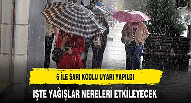 Sağanak Yağışlar Geliyor 6 İl İçin Sarı Kod Uyarısı Yapıldı