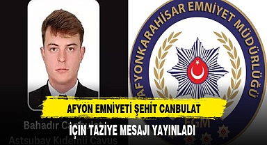 Şehit Canbulat'a Emniyet Müdürlüğünden Taziye