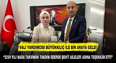 Şehitler Derneği Başkanı Kumartaşlı'dan Vali Yardımcısı Büyükkılıç'a ziyaret