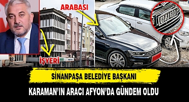 Sinanpaşa Belediye Başkanı Karaman'ın Makam Aracı Afyon'da Gündem Oldu