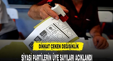 SİYASİ PARTİLERİN ÜYE SAYILARI AÇIKLANDI