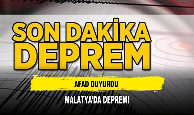 Son Dakika Malatya Depremle Sallandı