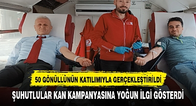 Şuhut'ta kan bağışı kampanyasına yoğun ilgi