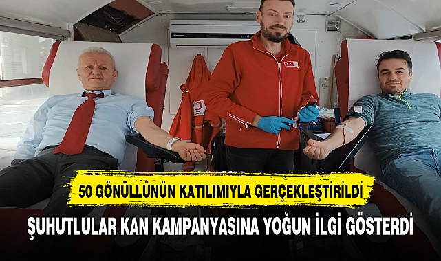 Şuhut'ta kan bağışı kampanyasına yoğun ilgi