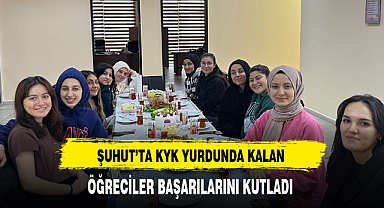 Şuhut'ta KYK Yurdunda Kalan Öğrenciler Başarılarını Kutladı
