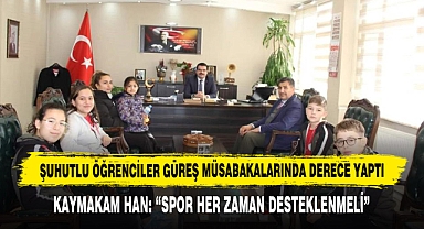 Şuhutlu Öğrenciler Güreş Müsabakalarında Derece Yaptı
