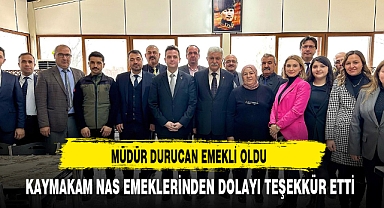 Sultandağı Kaymakamlığının Emektar Yazı İşleri Müdürü Durucan Emekli Oldu