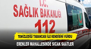 Temizlediği tabancası ile kendisini vurdu