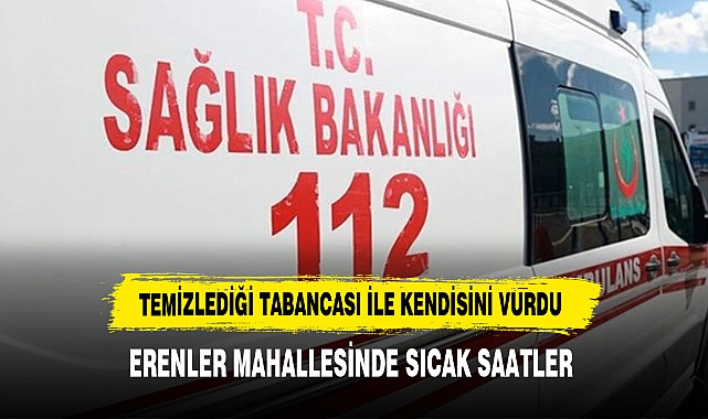 Temizlediği tabancası ile kendisini vurdu