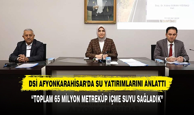 “Toplam 65 Milyon Metreküp İçme Suyu Sağladık”