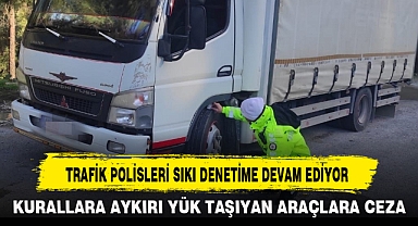 TRAFİK POLİSLERİ SIKI DENETİME DEVAM EDİYOR
