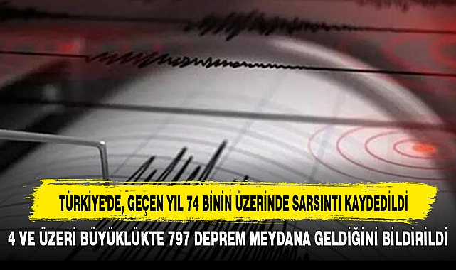 TÜRKİYE'DE, GEÇEN YIL 74 BİNİN ÜZERİNDE SARSINTI KAYDEDİLDİ