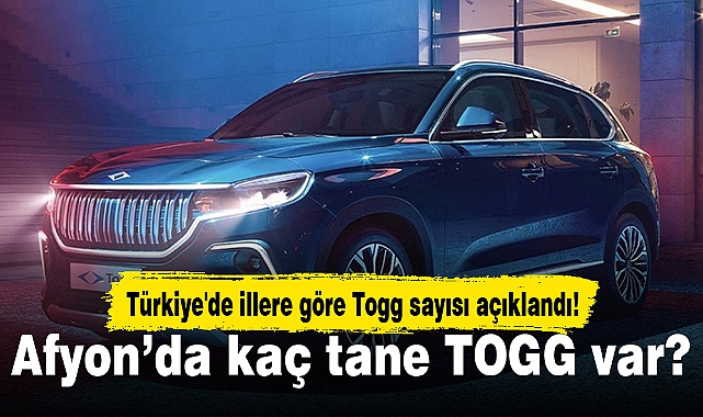 Türkiye'de illere göre Togg sayısı açıklandı! Afyon'da kaç tane TOGG var?