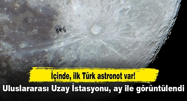 Uluslararası Uzay İstasyonu, ay ile görüntülendi