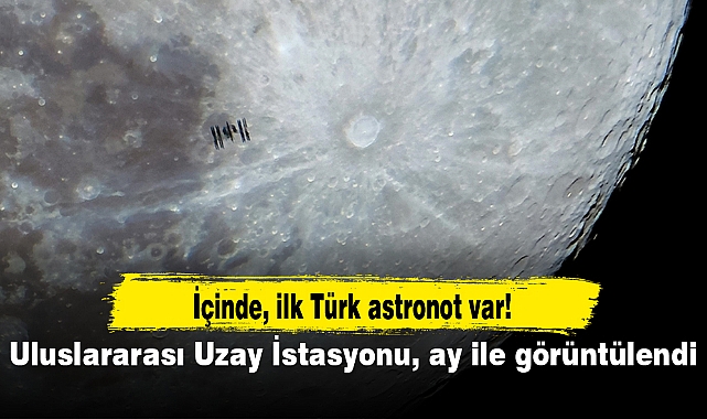 Uluslararası Uzay İstasyonu, ay ile görüntülendi
