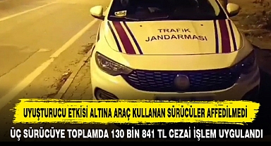 UYUŞTURUCU ETKİSİ ALTINA ARAÇ KULLANAN SÜRÜCÜLER AFFEDİLMEDİ