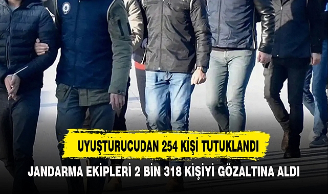 UYUŞTURUCUDAN 254 KİŞİ TUTUKLANDI