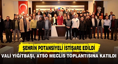 VALİ YİĞİTBAŞI, ATSO MECLİS TOPLANTISINA KATILDI