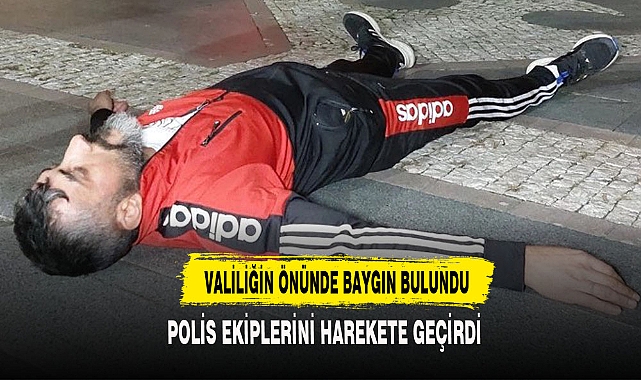 VALİLİĞİN ÖNÜNDE BAYGIN BULUNDU