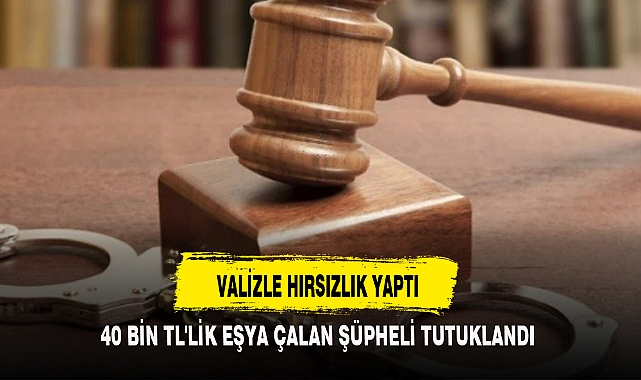 VALİZLE HIRSIZLIK YAPTI
