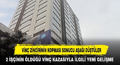 VİNÇ ZİNCİRİNİN KOPMASI SONUCU AŞAĞI DÜŞTÜLER