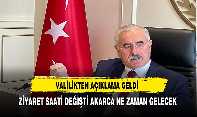 Yargıtay Birinci Başkanı Akarca'nın Ziyaret Saati Değişti. Valilik Açıklama Yaptı