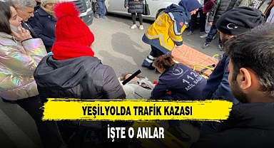 YEŞİLYOL'DA OTOMOBİL ÖĞRENCİYE ÇARPTI 1 YARALI !!