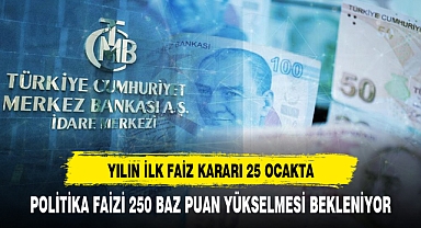 Yılın ilk faiz kararı 25 Ocak'ta açıklanacak