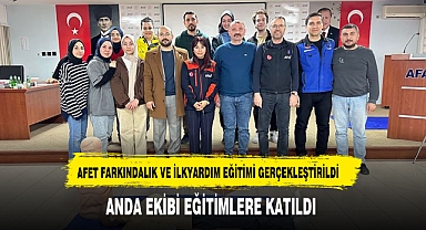 112 Acil Çağrı Merkezi Personeli ve Anda Arama Kurtarma Derneğinden ortak eğitim