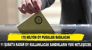 170 MİLYON OY PUSULASI BASILACAK