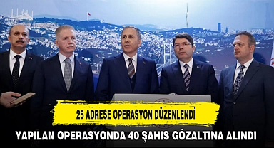 25 ADRESE OPERASYON DÜZENLENDİ