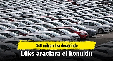 446 milyon lira değerinde gümrükten geçirilen lüks araçlara el konuldu