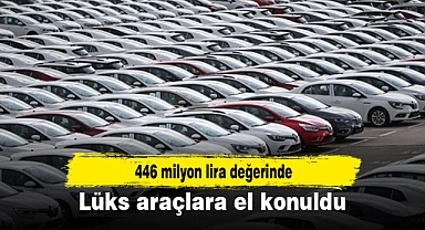 446 milyon lira değerinde gümrükten geçirilen lüks araçlara el konuldu