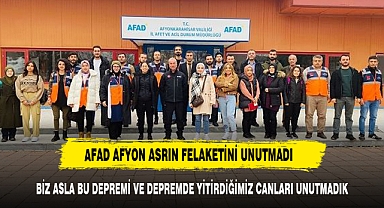 AFAD AFYON'DAN ASRIN FELAKETİ PAYLAŞIMI
