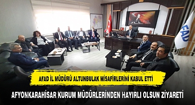 Afad İl Müdürü Altunbulak'a kurum müdürlerinden ziyaret