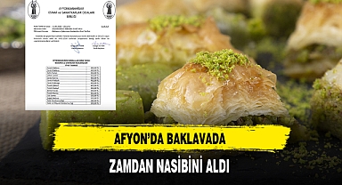 Afyon'da Bir Zamda Baklavaya Geldi