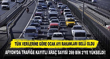 Afyon’da Trafiğe Kayıtlı Araç Sayısı 269 Bin 2’ye Yükseldi!